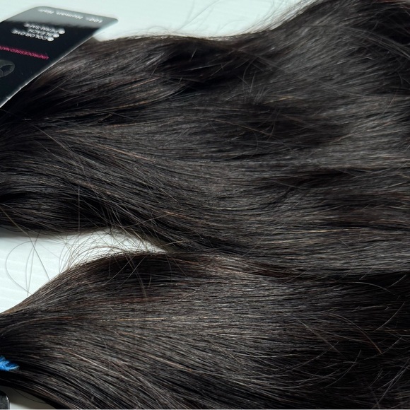 16 Inch Brazilian Human Hair Unprocessed Natural Straight black Hair 2 Bundles - Picture 3 of 12